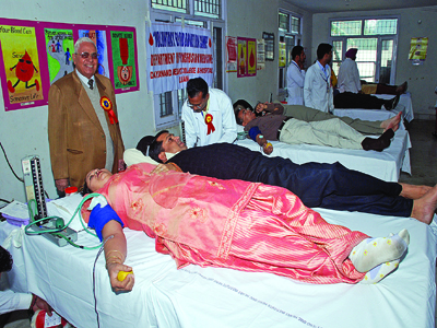 Blood donation by Society Members