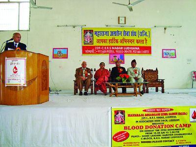 Thanks of Blood Donors by Society Secretary Sh. R.P. Gupta